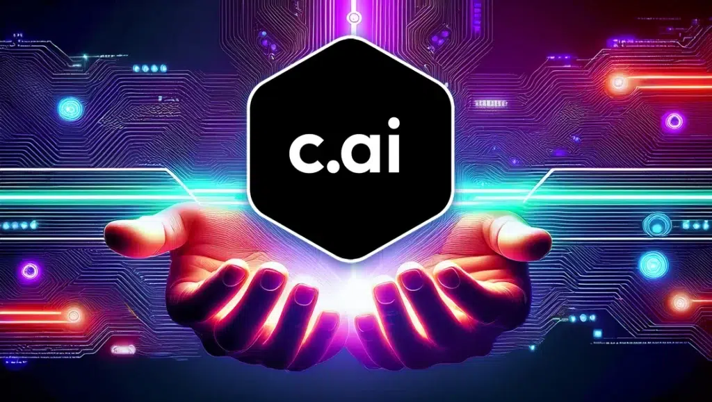 The c.ai logo for Character AI, a popular AI tool for role-playing chatbots.