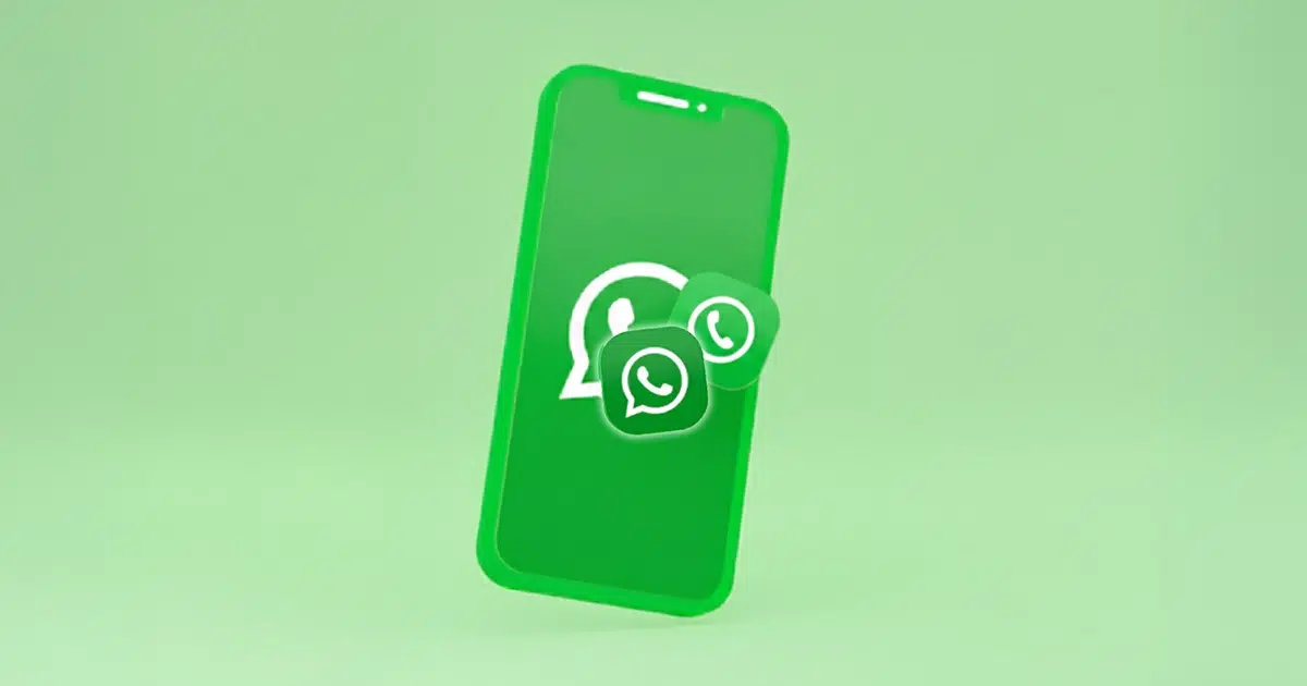 Illustration of a smartphone showing two WhatsApp icons - how to use two WhatsApp accounts in one app