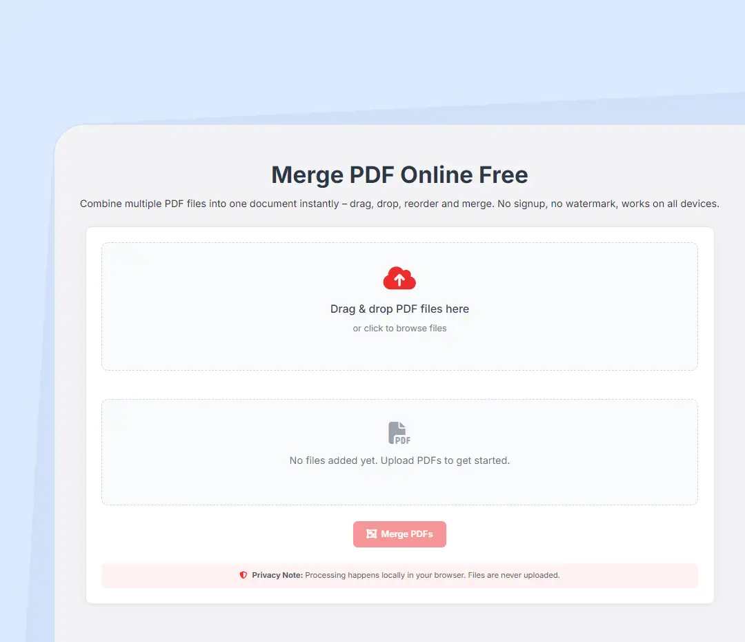 Merge multiple PDF files into one online free – EzyToolz