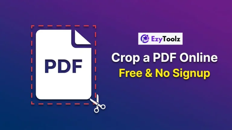 EzyToolz free crop PDF tool open in browser